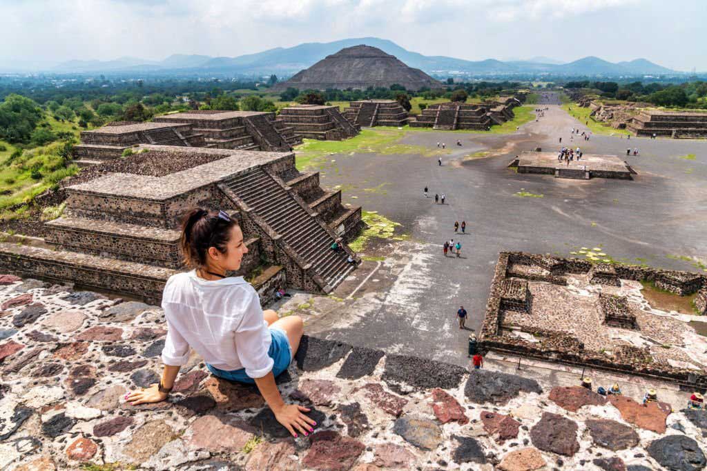 Ancient Teotihuacan pyramids Mexico