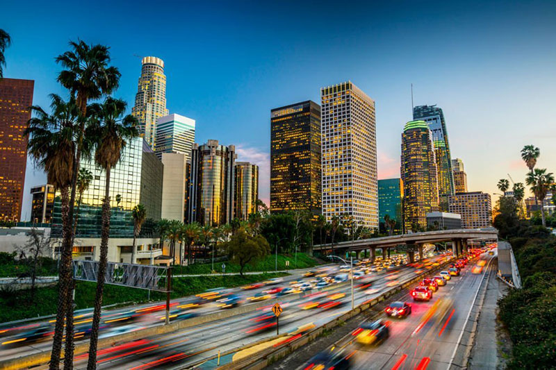 Highway 110 in downtown Los Angeles