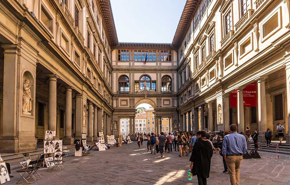 The Uffizi Gallery museum in Florence