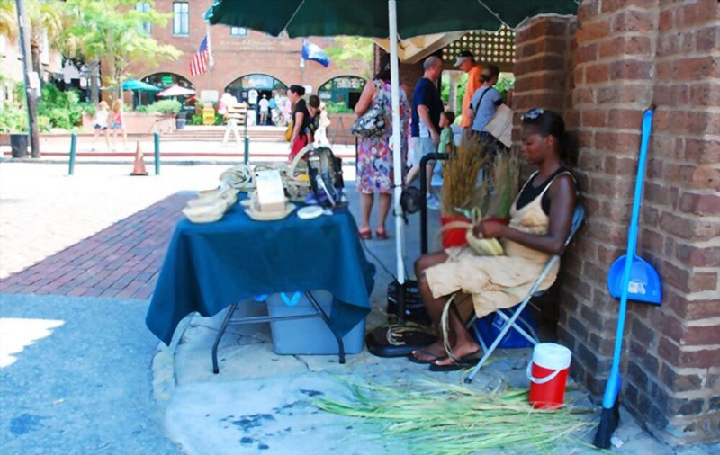 craftswoman creates stunning sweetgrass baskets