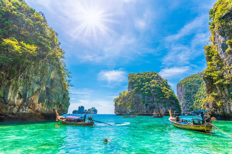 Loh Samah Bay Phi Phi island Thailand