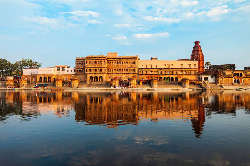 Krishna Temple Yamuna river Vrindavan Mathura city