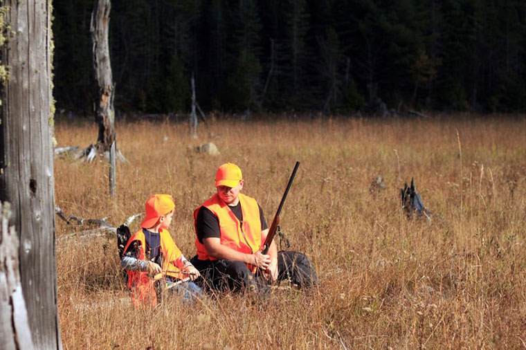 Hunting in Canadian forest
