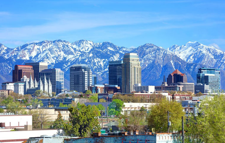 Snowboarding in Salt Lake City