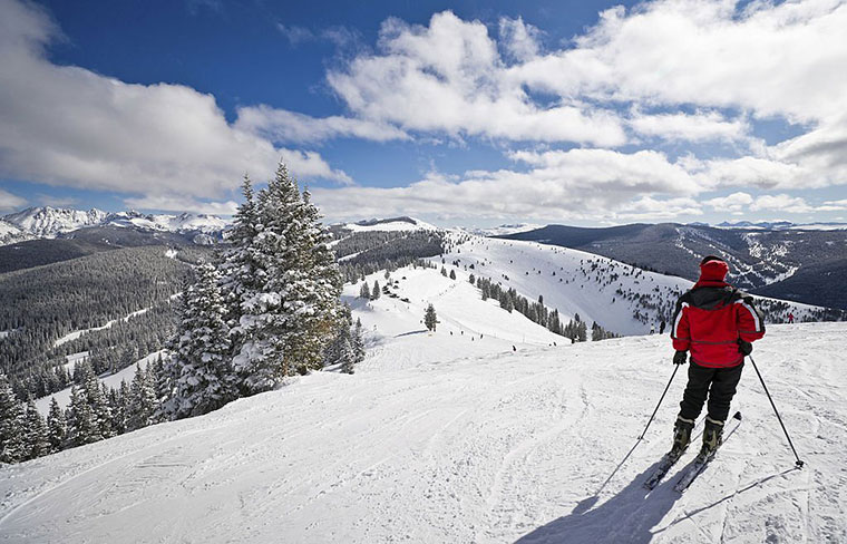 snow with skiing Rocky Mountains