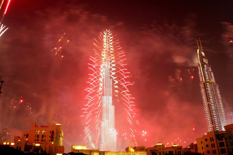 Fireworks at Burj Khalifa