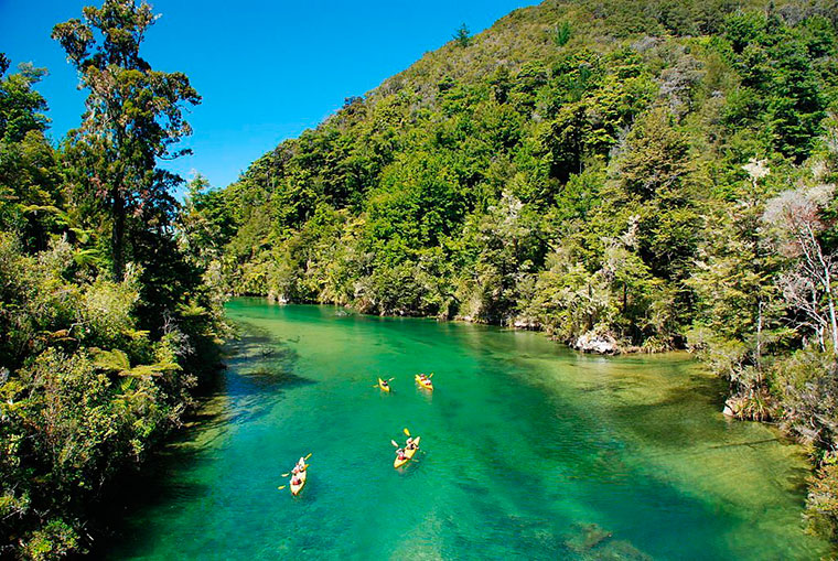 Kayaking on the Falls River New Zealand