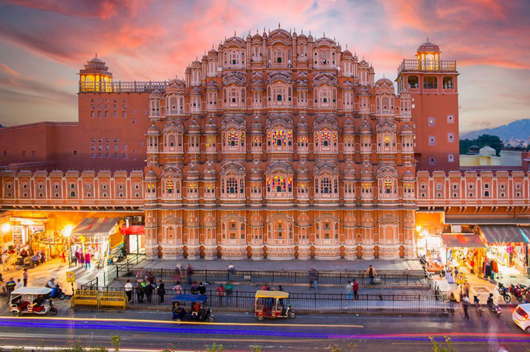 The Hawa Mahal palace in Jaipur