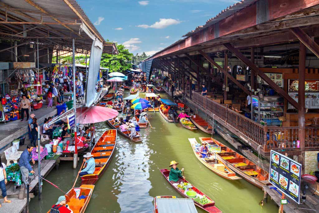 Places to Visit in Bangkok, Floating Market Thailand